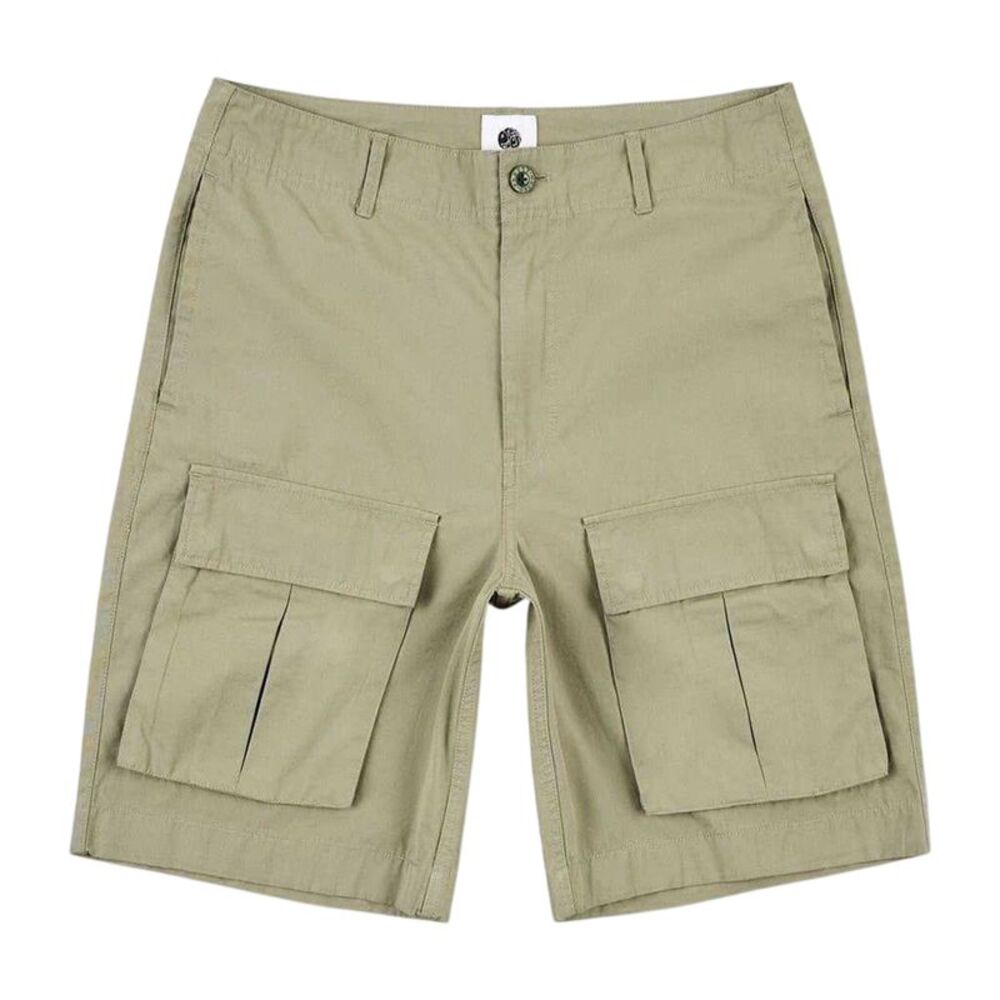Pretty Green Mens Cotton Cargo Shorts / Green